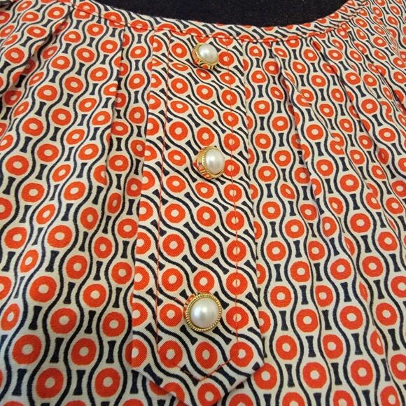 Talbots Red, White And Blue Print Sleeveless Top Size 14 - Picture 4 of 6